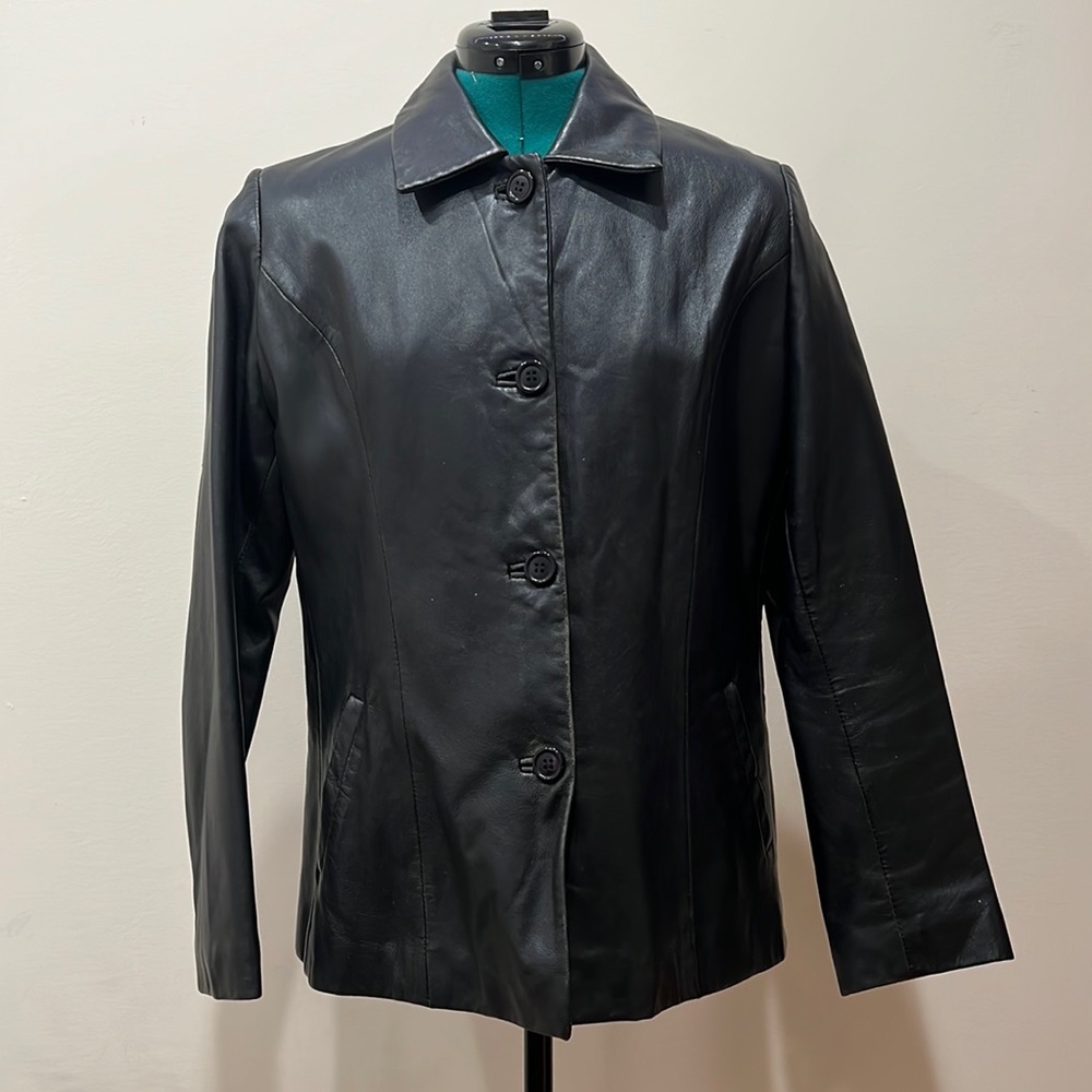 Black Fitted Leather Jacket